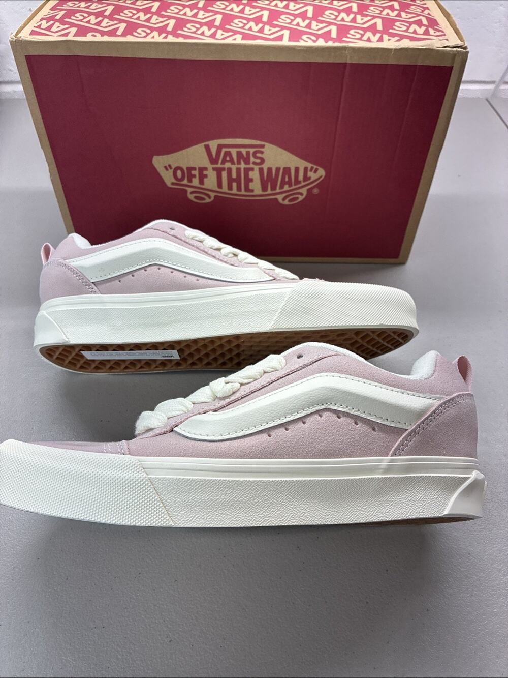 Vans Knu Skool Sepia Rose Pink Suede Chunky Skate Shoes Women Size 8 VN000D22O3N